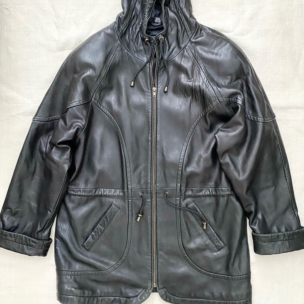 VTG Genuine Leather Zippered Jacket